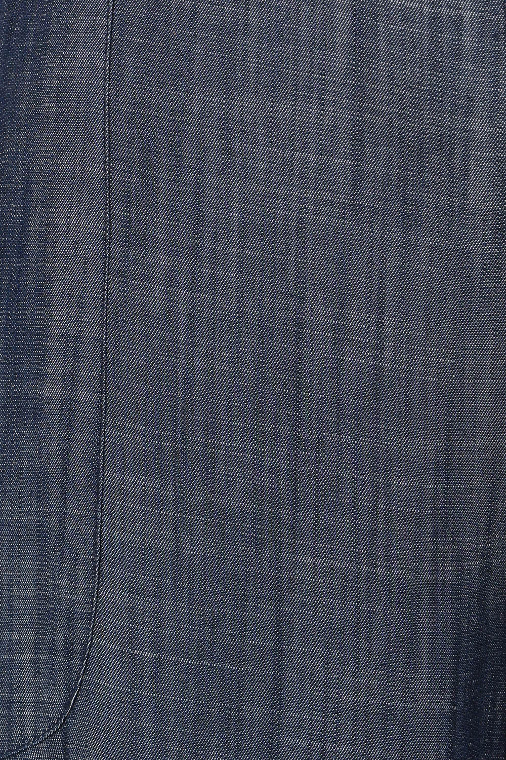 Product shot of The Luxe Chambray Pull On Pant in colour Darkdenim (Blue), detail