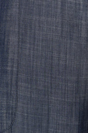 Product shot of The Luxe Chambray Pull On Pant in colour Darkdenim (Blue), detail