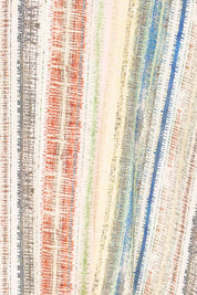 Product shot of the The Woven Easy Wear Tee – Multistrip in colour Multistrip, showing detail
