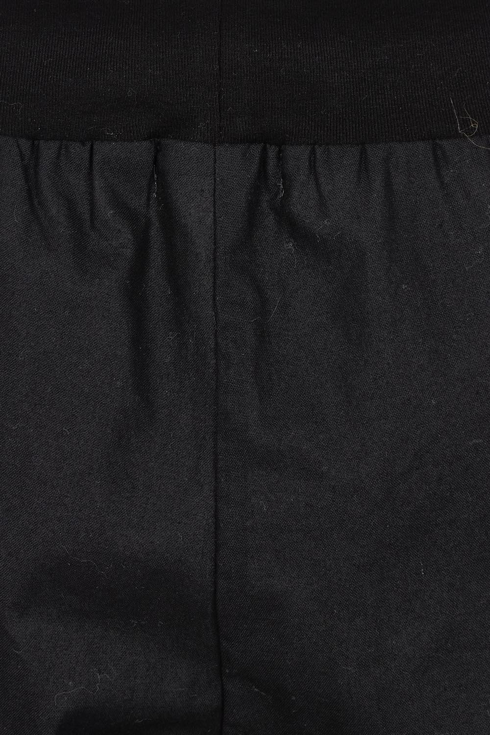 Product shot of The Rib Waistband Short in colour Black (Black), detail