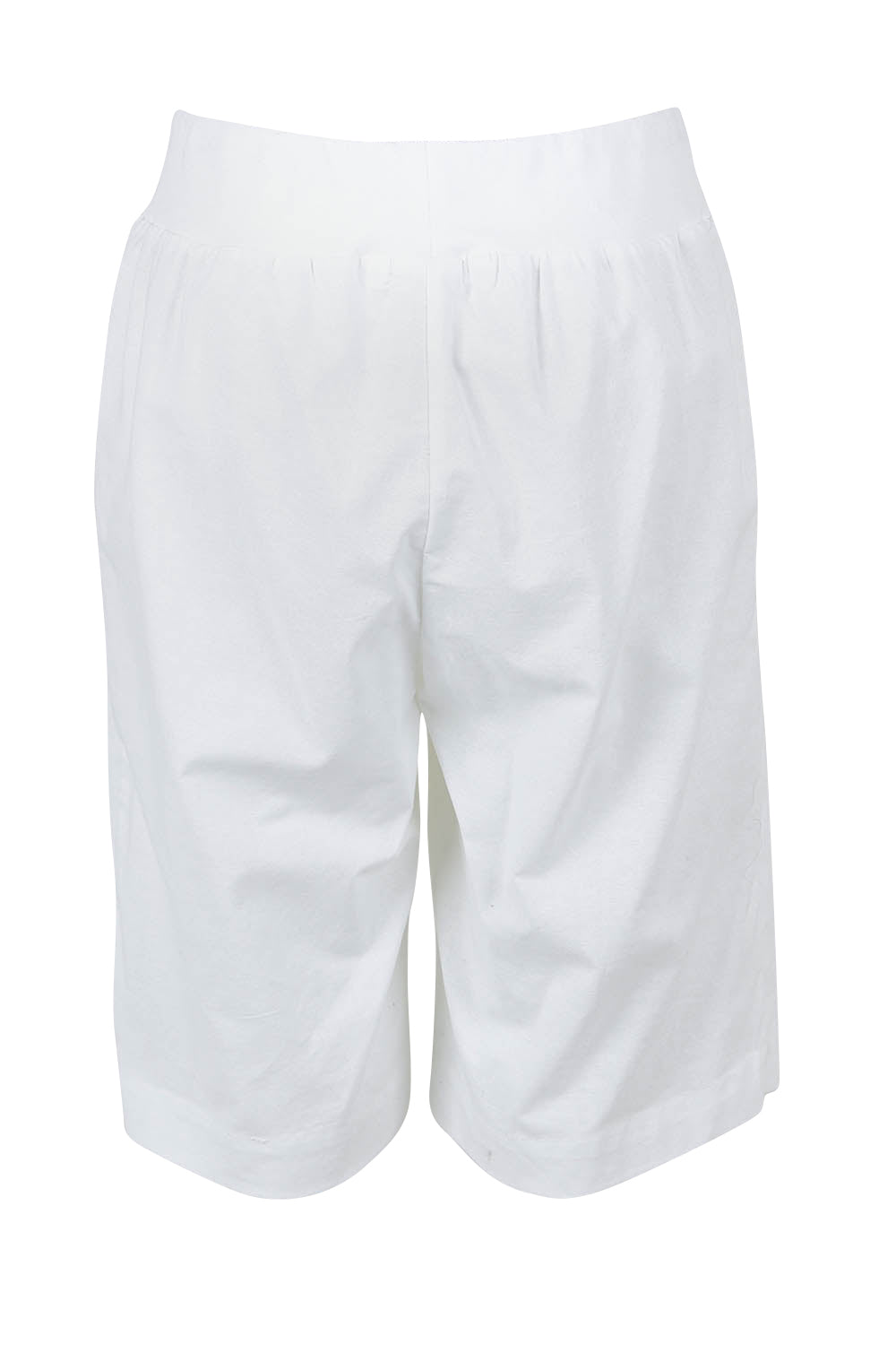 Product shot of The Rib Waistband Short in colour White (White), from the back