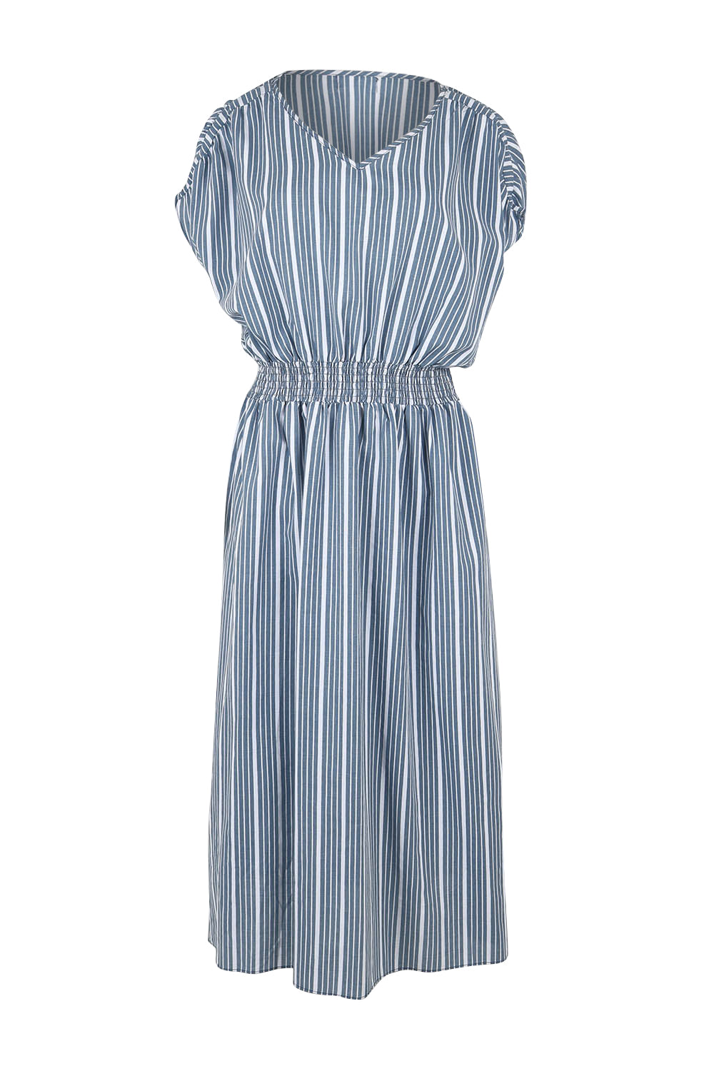 Preloved The Cotton Shirred Waist Dress - Denimblue