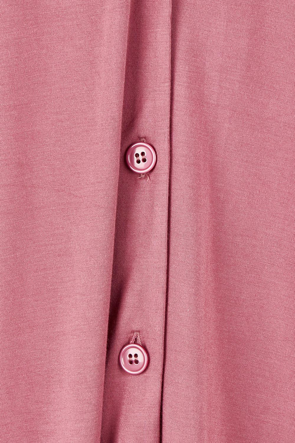 Product shot of The Pack & Go Luxe Bamboo Button Up Dress with Pockets in colour Smokeyrose (Pink), detail