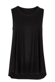 Product shot of The Pack & Go Luxe Bamboo Swing Tank in colour Black (Black), from the front