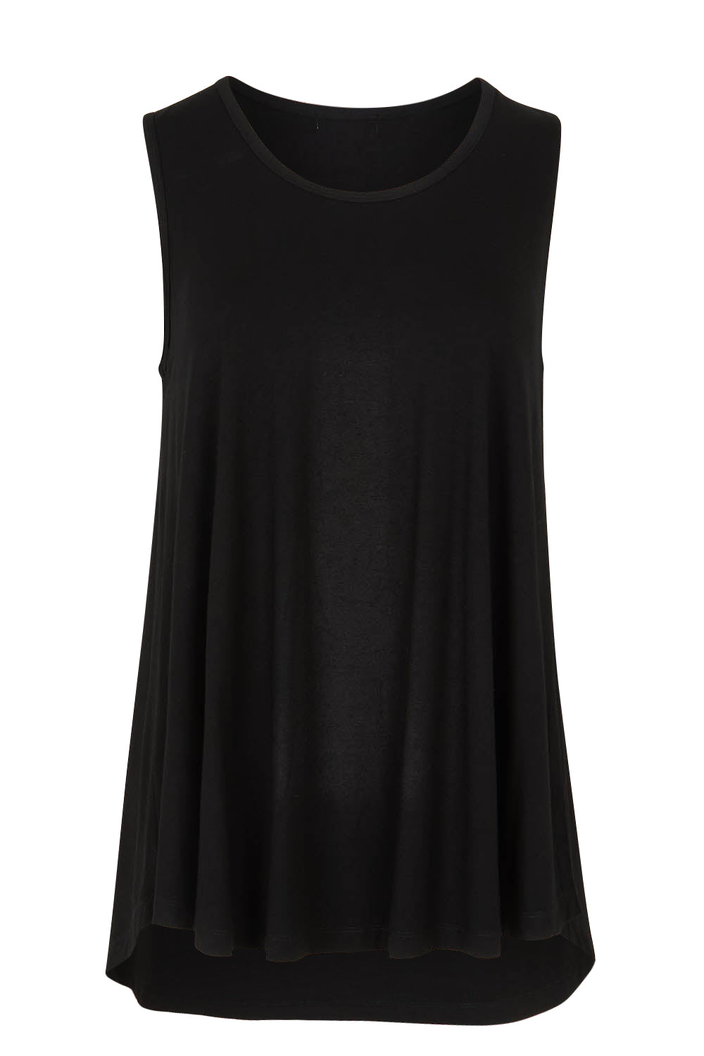Product shot of The Pack & Go Luxe Bamboo Swing Tank in colour Black (Black), from the front