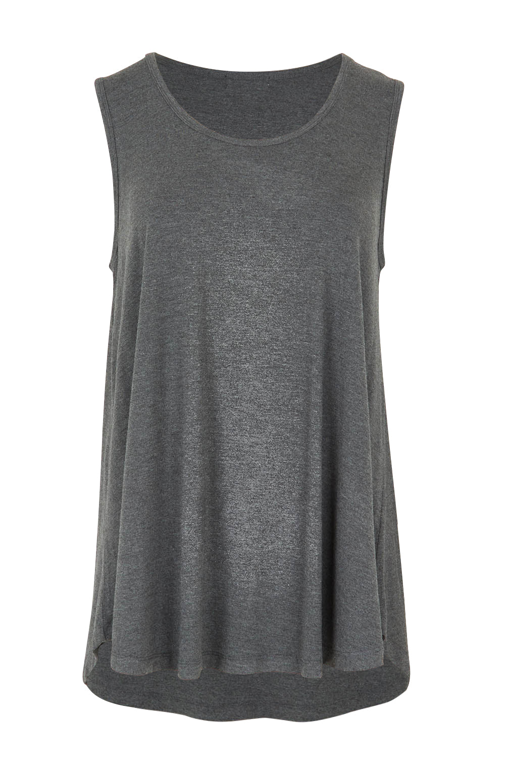 Product shot of The Pack & Go Luxe Bamboo Swing Tank in colour Charcoal (Grey), from the front