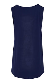 Product shot of The Pack & Go Luxe Bamboo Swing Tank in colour Frenchnavy (Blue), from the back