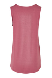 Product shot of The Pack & Go Luxe Bamboo Swing Tank in colour Smokeyrose (Pink), from the back
