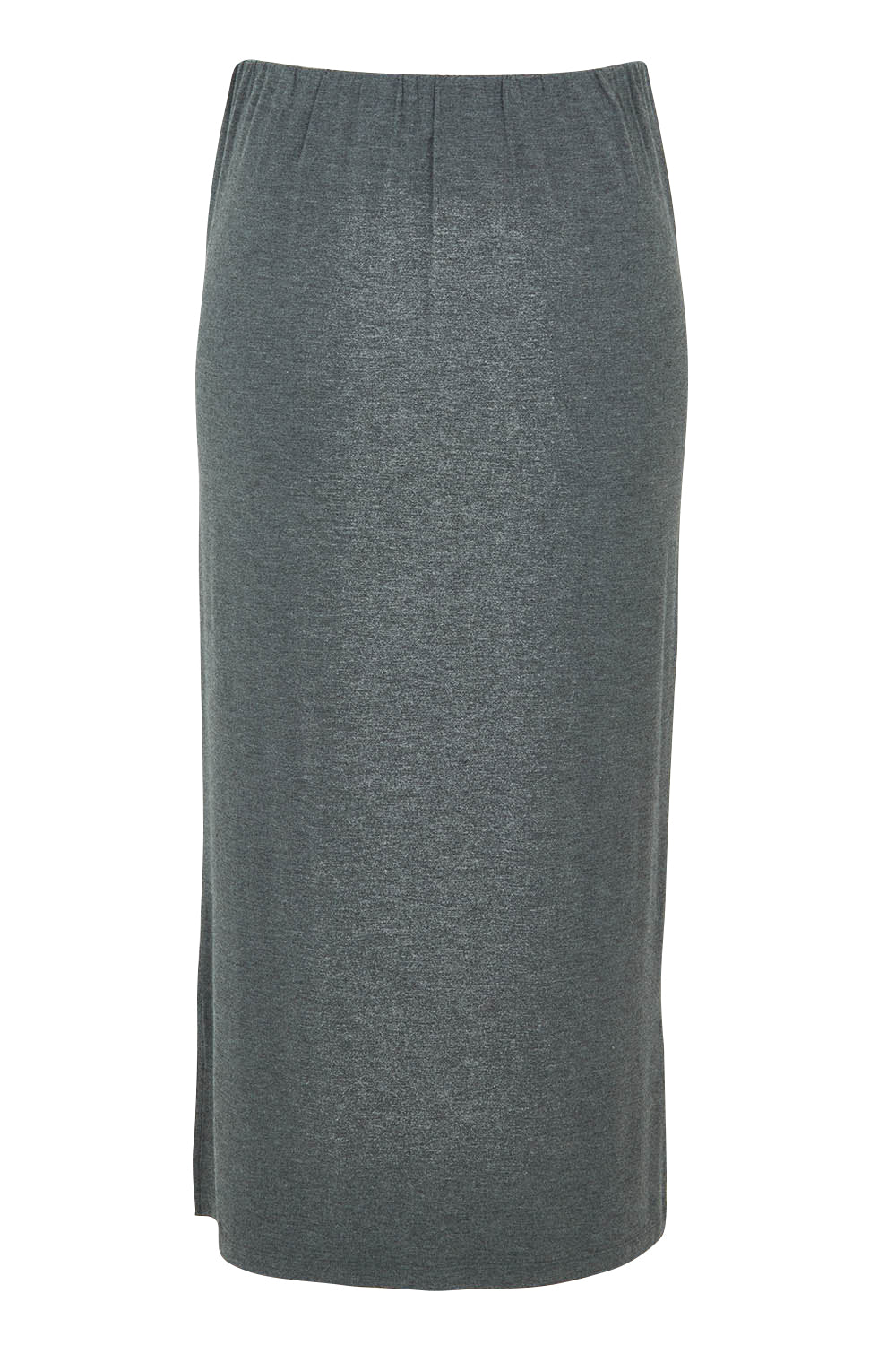 Product shot of The Pack & Go Luxe Bamboo Pull On Maxi Skirt in colour Charcoal (Grey), from the front