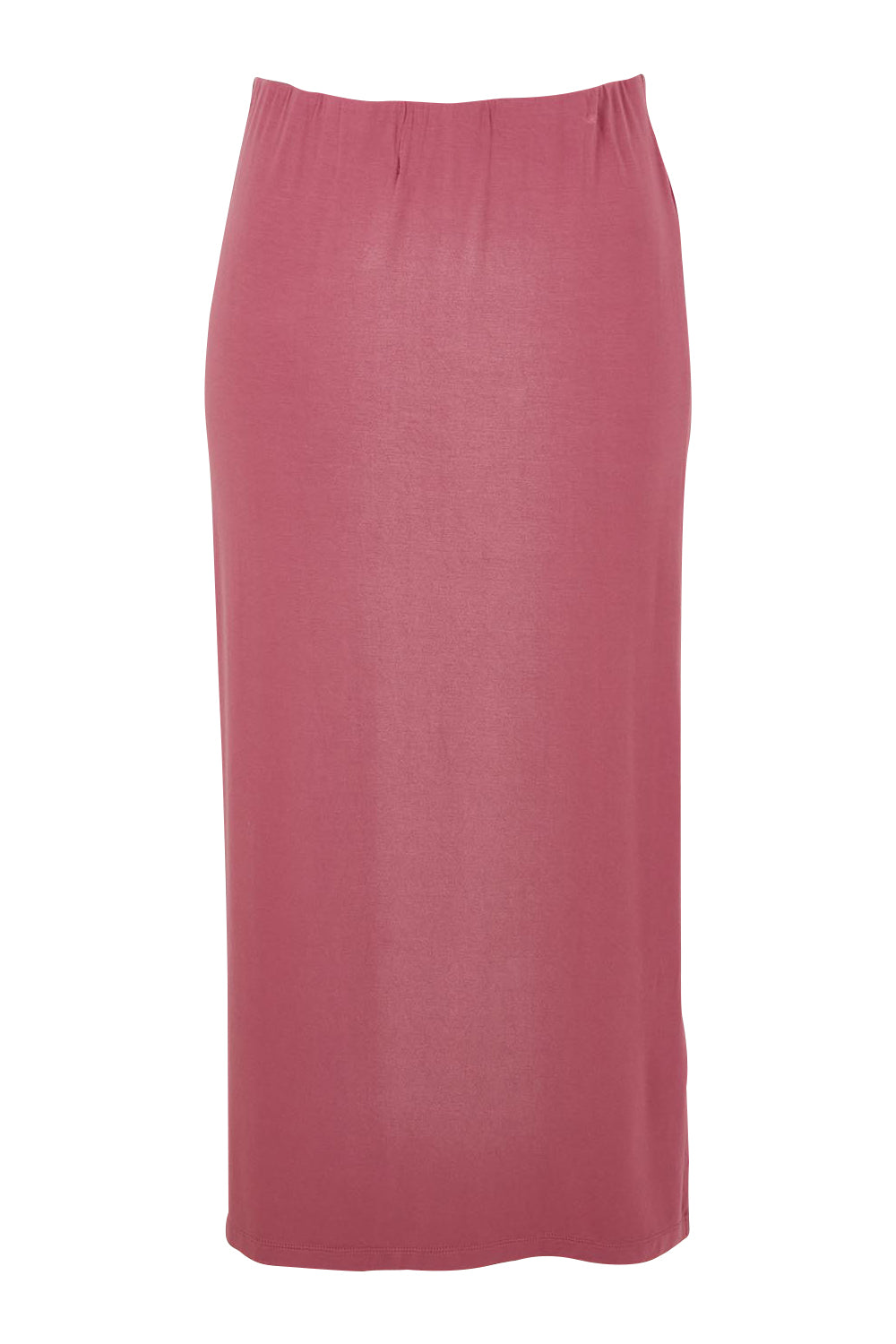 Product shot of The Pack &amp; Go Luxe Bamboo Pull On Maxi Skirt in colour Smokeyrose (Pink), from the front