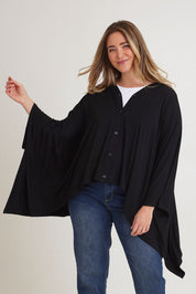 Preloved The Pack & Go Luxe Bamboo Shrug - Black