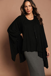 Preloved The Pack & Go Luxe Bamboo Shrug - Black