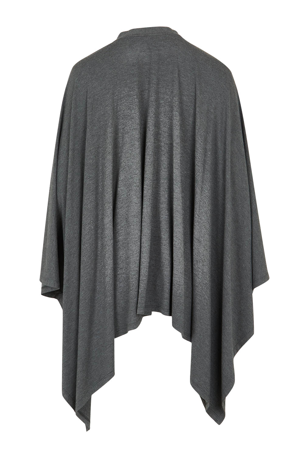 Product shot of The Pack & Go Luxe Bamboo Shrug in colour Charcoal (Grey), from the back