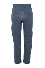 Product shot of The Distressed Coloured Jean in colour Bluesteel (Blue), from the back
