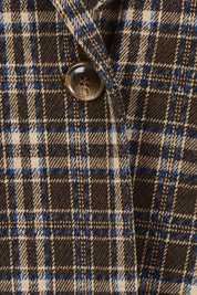 Product shot of The Classic Houndstooth Blazer in colour Brownblue, detail