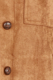 The Luxe Faux Suede Jacket – Tan