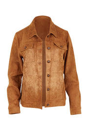 The Luxe Faux Suede Jacket – Tan