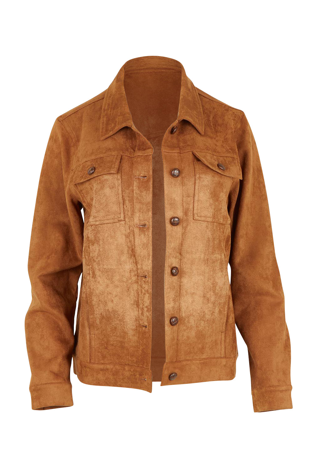 The Luxe Faux Suede Jacket – Tan