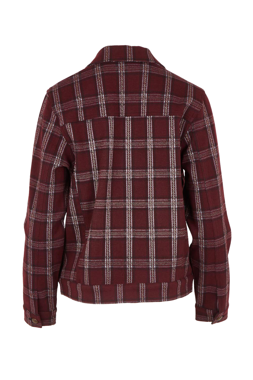 The Heritage Check Jacket – Burgundy