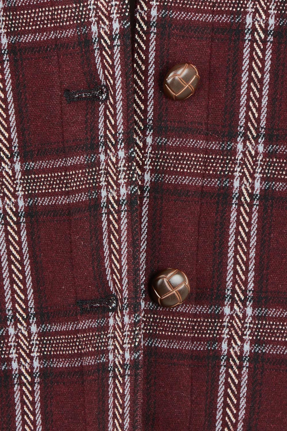The Heritage Check Jacket – Burgundy