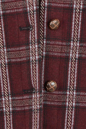 The Heritage Check Jacket – Burgundy