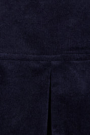 Product shot of The Cord Shacket Dress With Pockets in colour Darknavy (Blue), detail