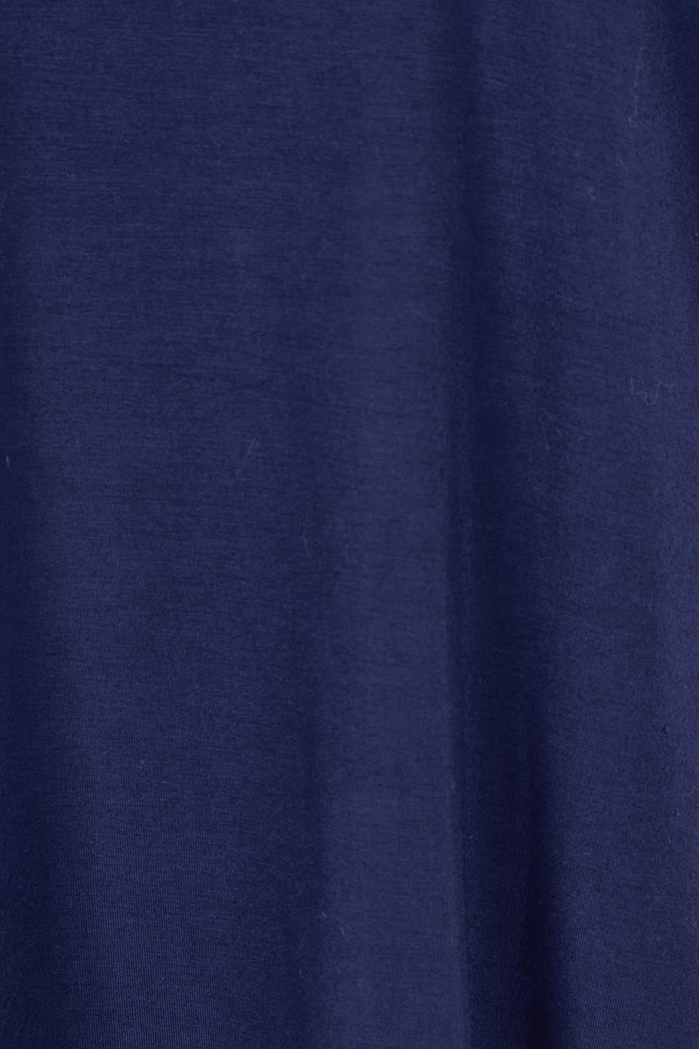 Product shot of The Pack & Go Luxe Bamboo Tee in colour Frenchnavy (Blue), detail