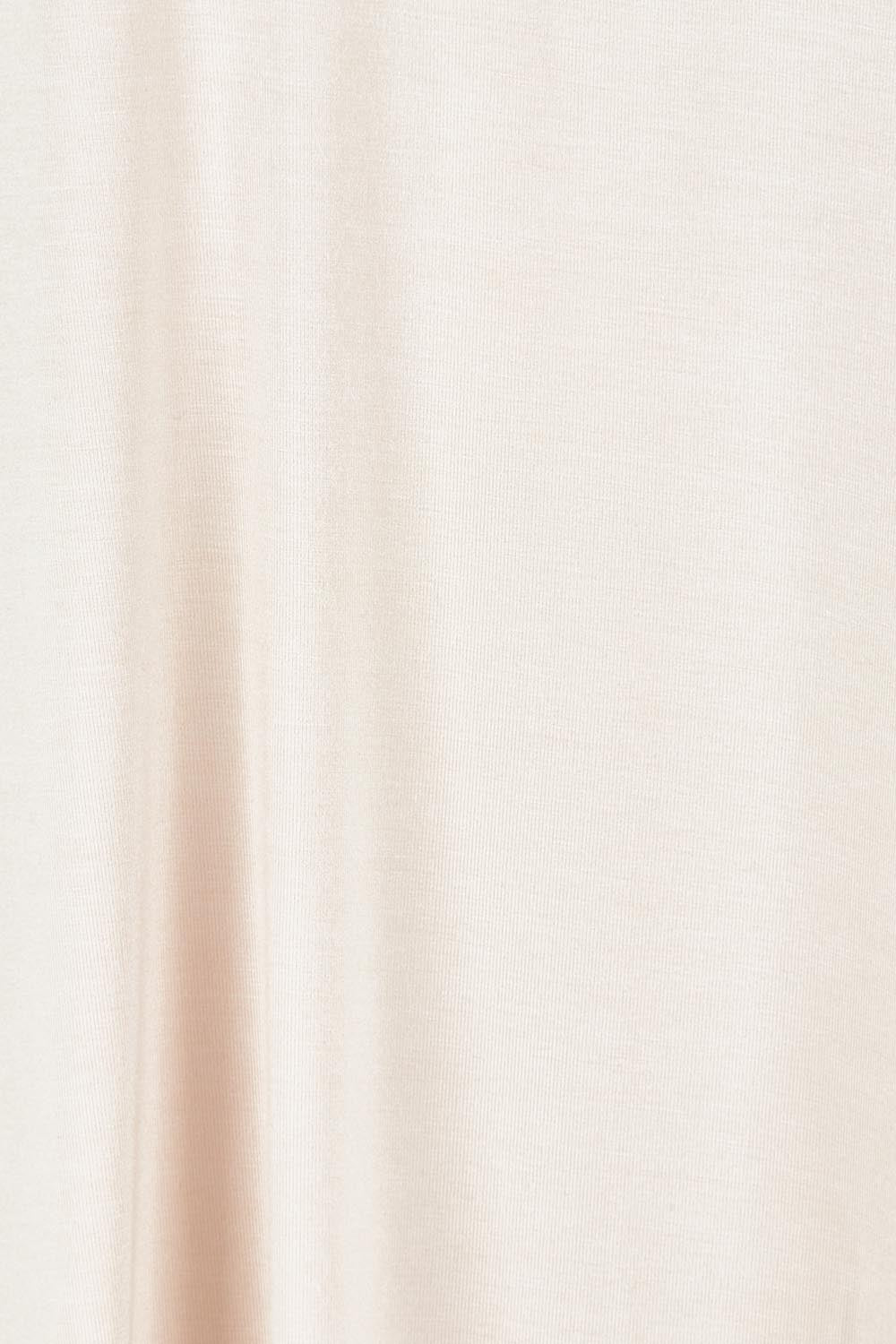 Product shot of The Pack & Go Luxe Bamboo Tee in colour Nougat, detail