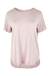 Product shot of The Pack & Go Luxe Bamboo Tee in colour Roseblush (Pink), from the front