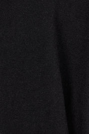 Product shot of The Essential Cropped Modal Blend Jumper in colour Black (Black), detail