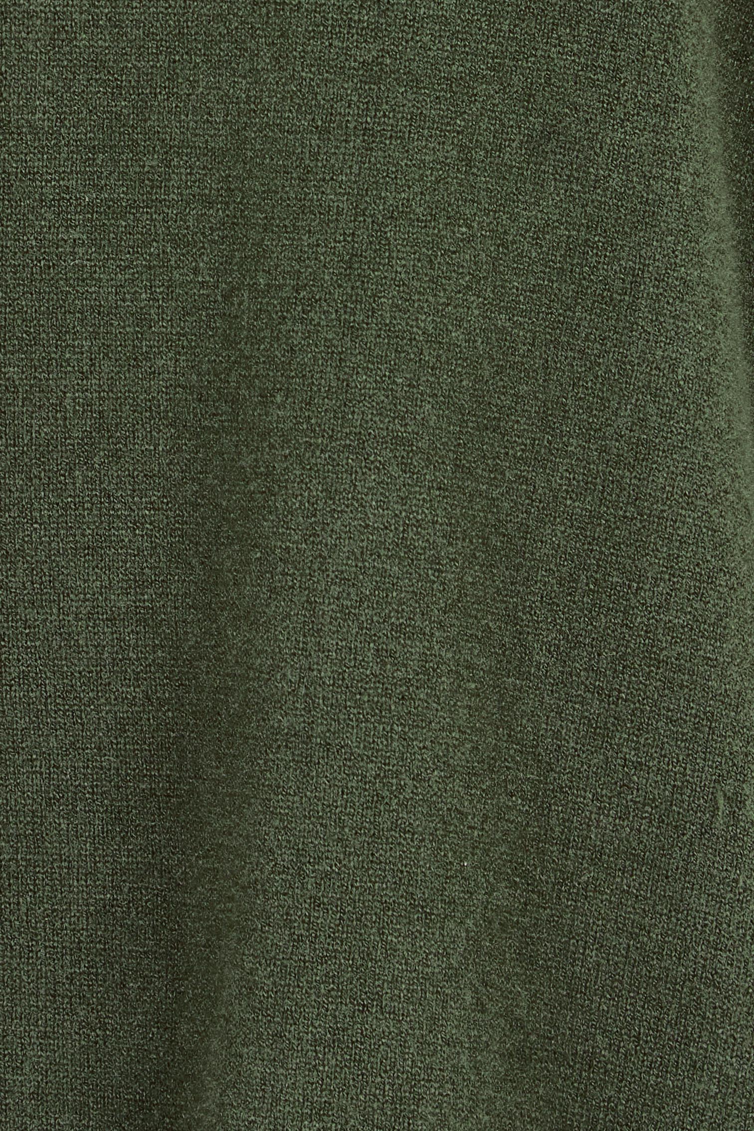 Product shot of The Essential Cropped Modal Blend Jumper in colour Pine (Green), detail