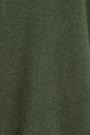 Product shot of The Essential Cropped Modal Blend Jumper in colour Pine (Green), detail