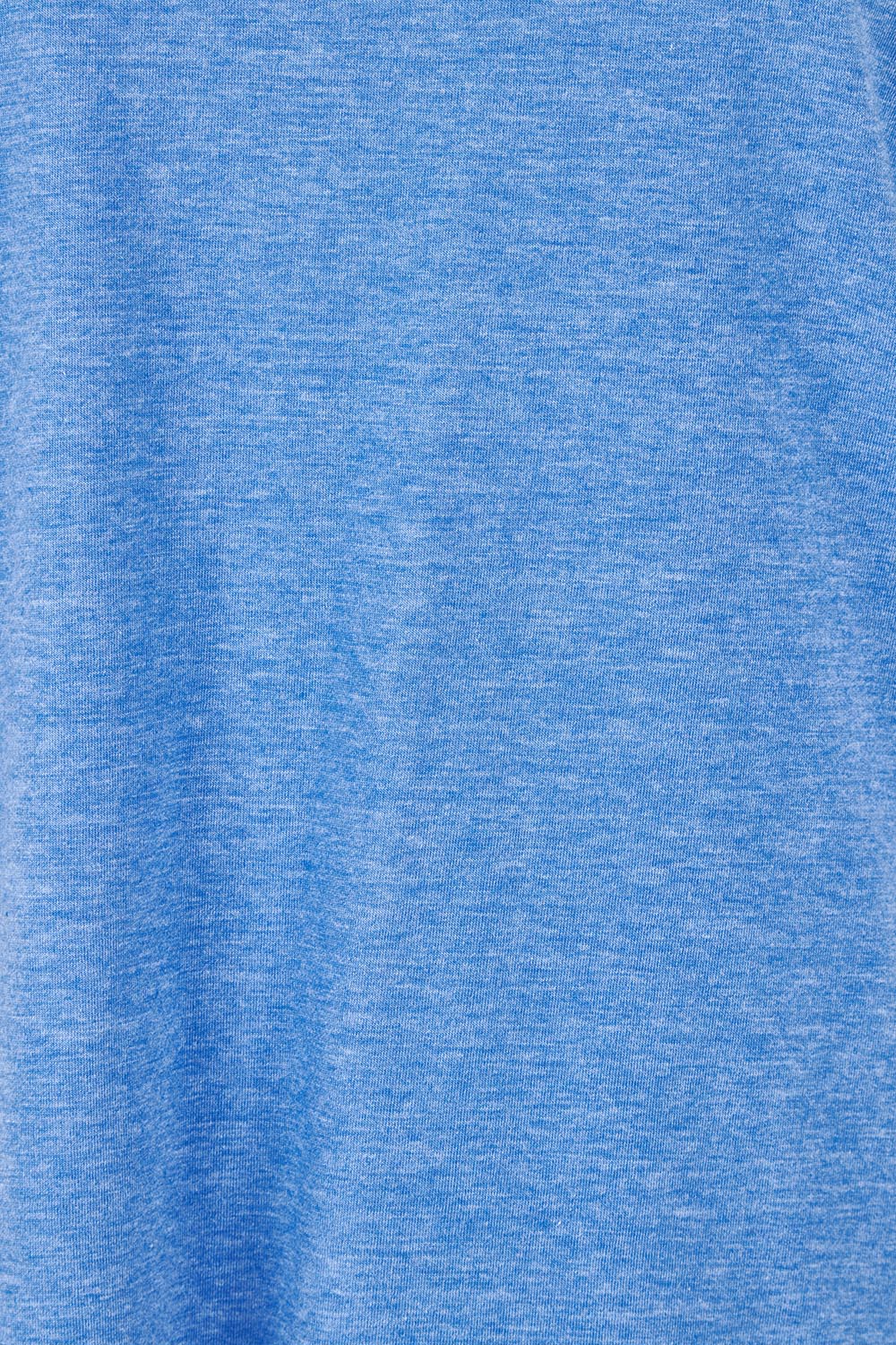 Product shot of The Classic Cotton Blend Short Sleeve Tee in colour Denim (Blue), detail