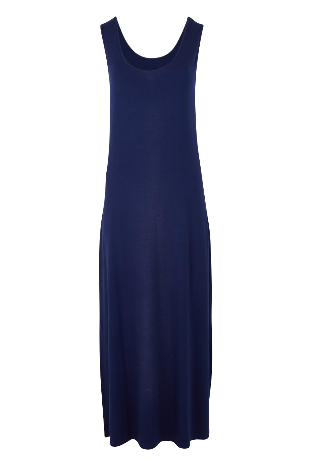 Product shot of The Pack & Go Luxe Bamboo Tank Dress in colour Frenchnavy (Blue), from the front