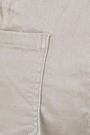 Product shot of The Pull On Cotton Pant With Drawstring in colour Biscuit, detail