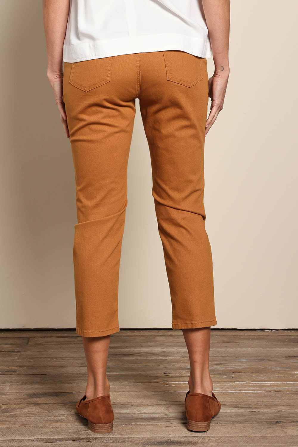 Preloved The Pull On Cotton Pant With Drawstring – Rust