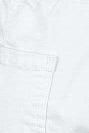 Product shot of The Pull On Cotton Pant With Drawstring in colour White (White), detail
