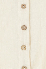 Product shot of The Must Have Linen Look Shirt in colour Sand, detail
