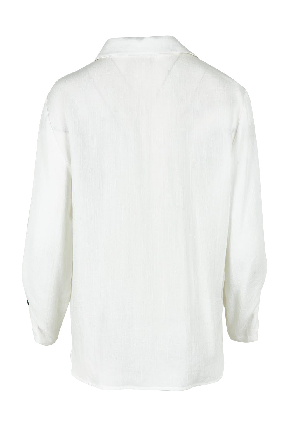 Product shot of The Must Have Linen Look Shirt in colour White (White), from the back