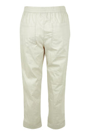 Product shot of The Elastic Waist Pull On Patch Pocket Pant in colour Pummice, from the back