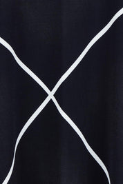 Product shot of The Easy Wear Printed Tank Dress in colour Navywhite (Blue), detail