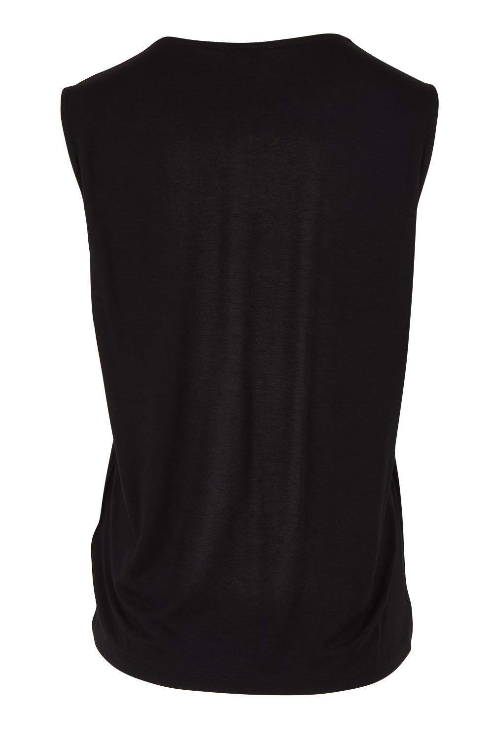Product shot of The Mix Me Match Me Bamboo Tank in colour Black (Black), from the back