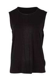 Product shot of The Mix Me Match Me Bamboo Tank in colour Black (Black), from the front