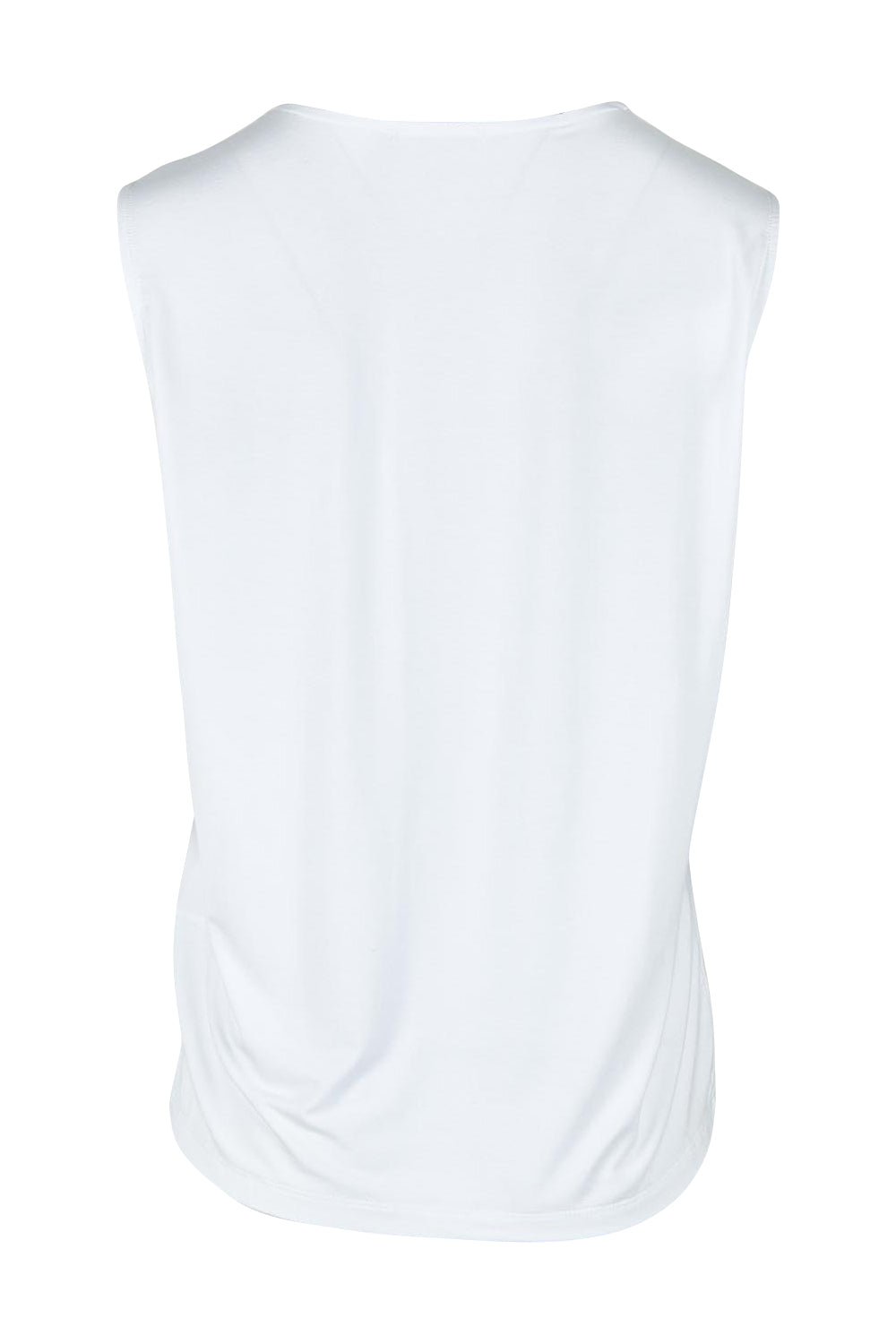 Product shot of The Mix Me Match Me Bamboo Tank in colour White (White), from the back