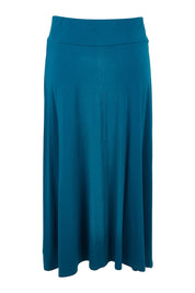 Product shot of The Mix Me Match Me Bamboo Full Skirt in colour Marine (Blue), from the front
