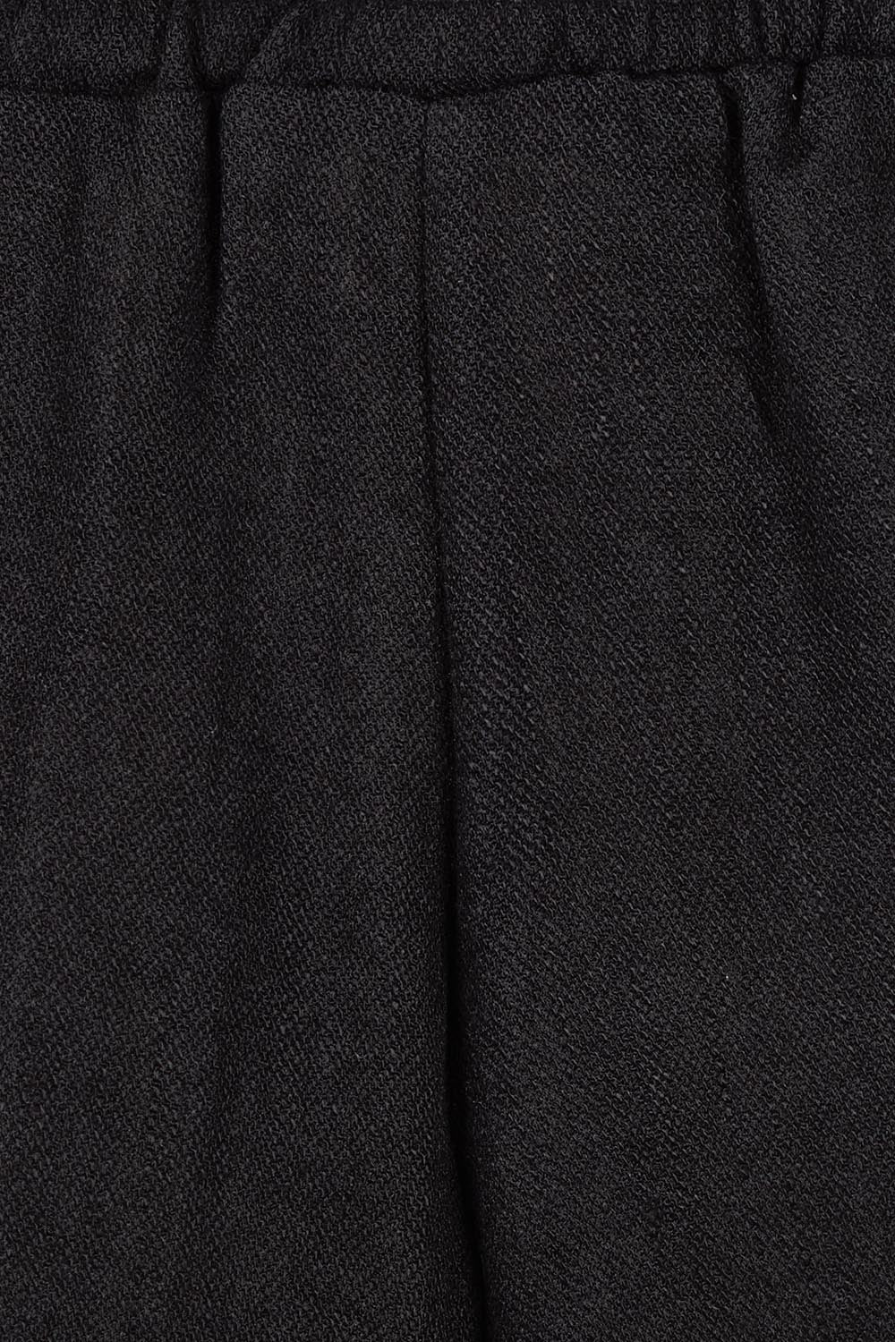 Product shot of The Must Have Linen Look Pull On Shorts in colour Black (Black), detail