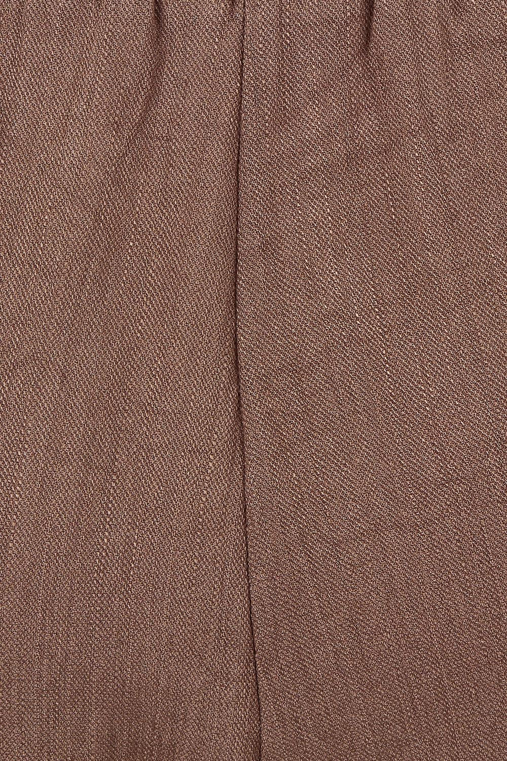 Product shot of The Must Have Linen Look Pull On Shorts in colour Cocoa, detail