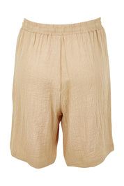 Product shot of The Must Have Linen Look Pull On Shorts in colour Naturals, from the back