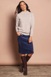 The Keepers Cord Pull On Skirt – Navy