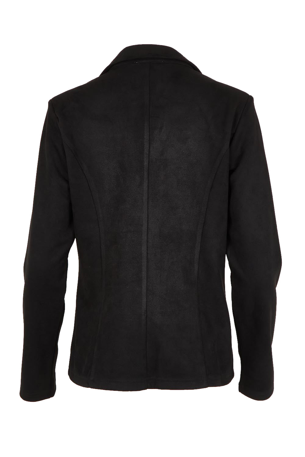 The Luxe Faux Suede Blazer – Black
